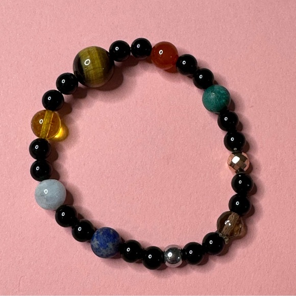 Solar system beaded bracelet - Picture 4 of 5